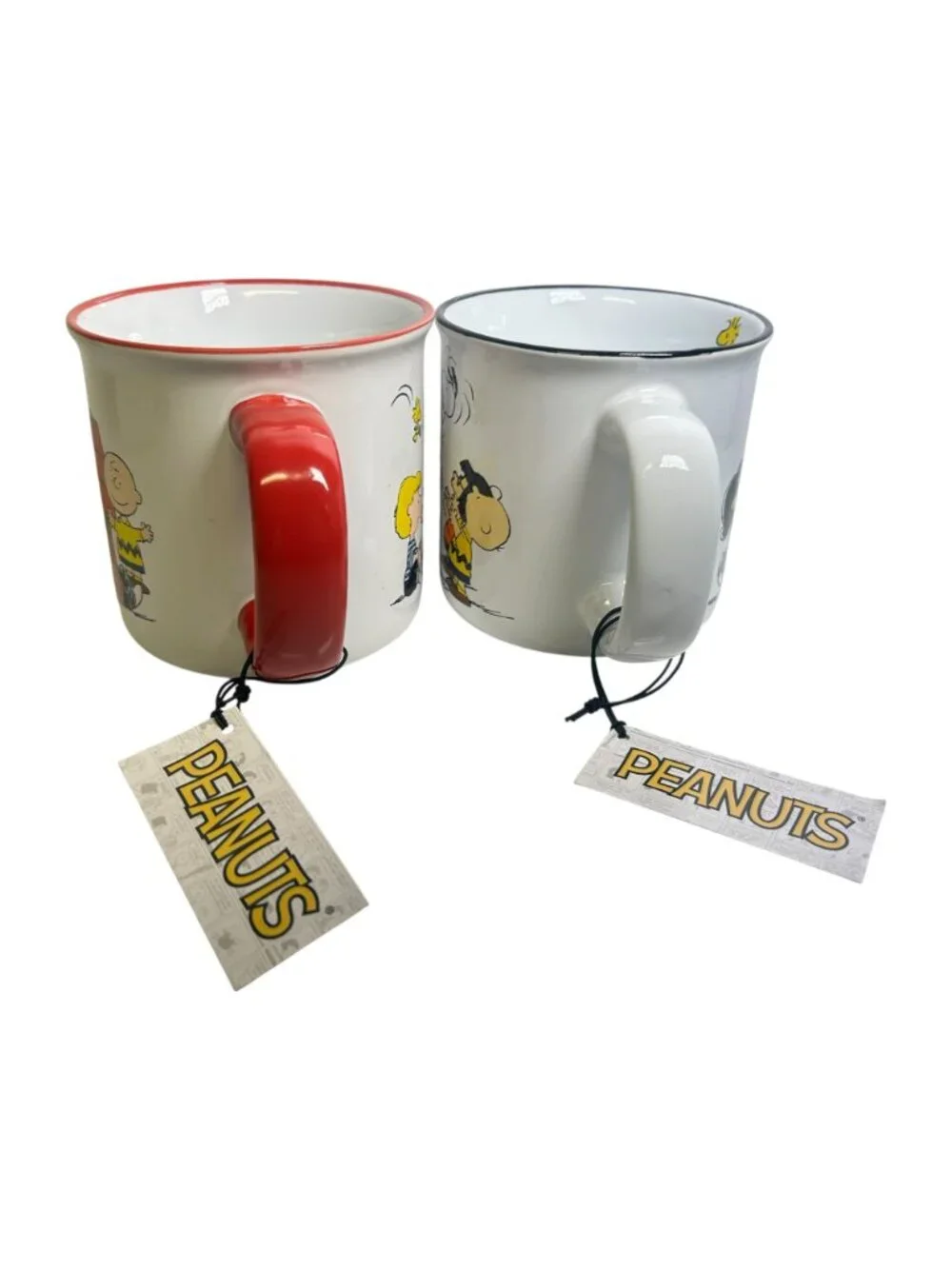 Peanuts Snoopy Woodstock Mug Set Gibson Homewares Flowers Hearts Ceramic 21oz